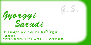 gyorgyi sarudi business card